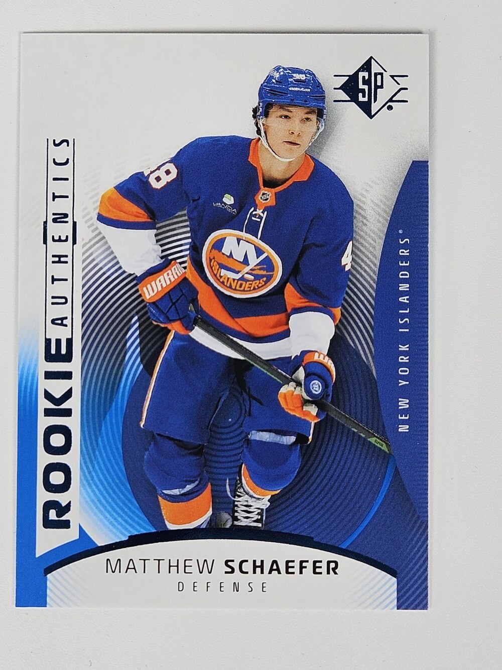 2025-26 Sp - Rookie Authentics Matthew Schaefer #111 Blue (RC)